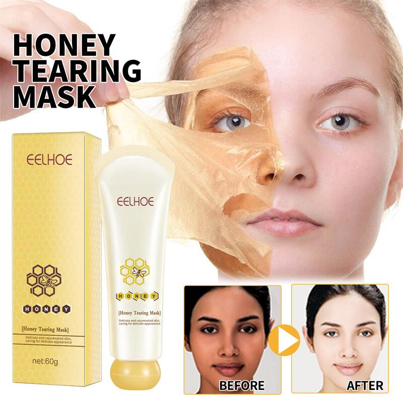 Honey Shrinking Pores Face Tearing Mask Remove Acne Blackhead Oil Control Deep Moisturizing Brightening Nourish Beauty Skin Care