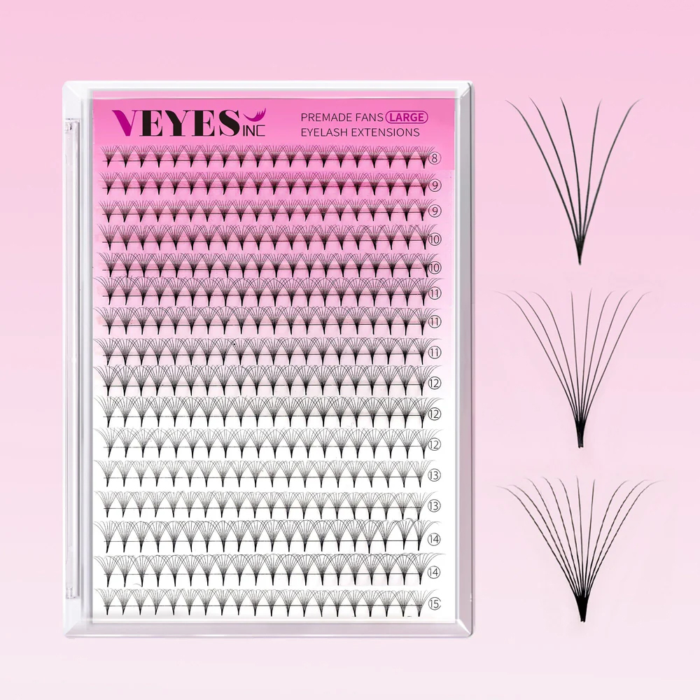 Veyes Inc NarrowPro Premade Fans Lashes Fans Veyelash 320 Fans 5D 8D 10D Slim Thin Pointy Base Soft Russian Volume Fans Lash
