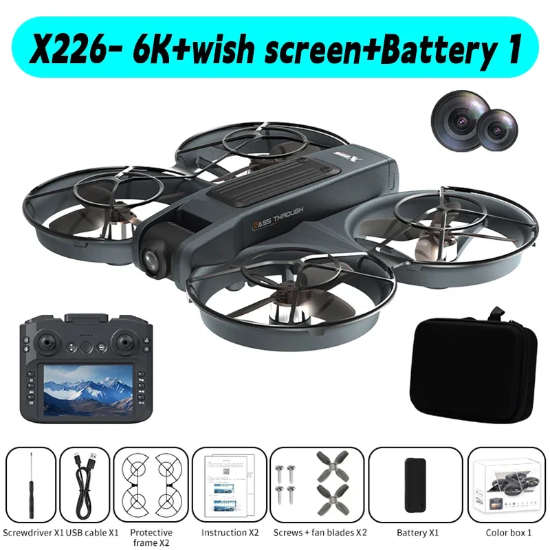 For Xiaomi X226/VR RC Drone 8K Professional 4K HD Dual Camera Brushless Motor 5G WIFI FPV Obstacle Avoidance Quadcopter Dron Toy