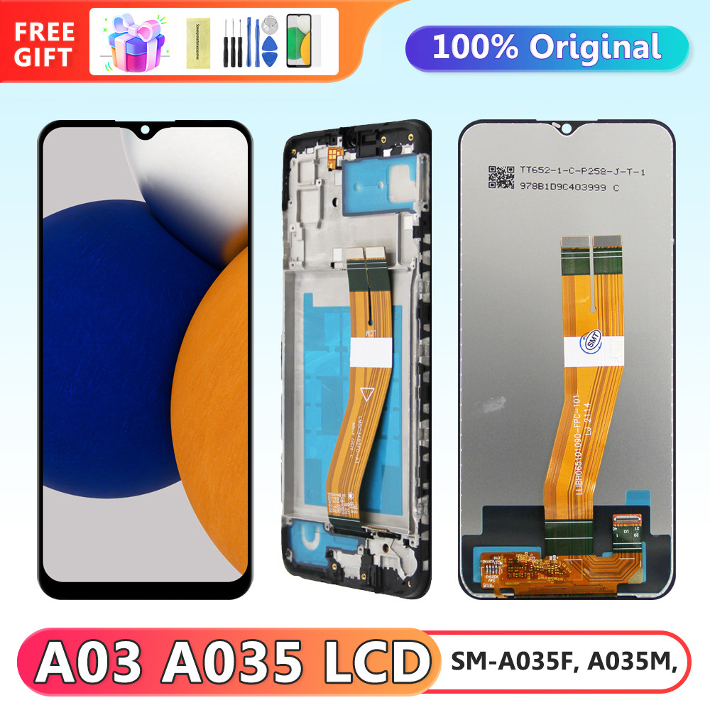 A03 Screen Assembly for Samsung Galaxy A03 A035F A035F/DS A035M A035GLcd Display Digital Touch Screen with Frame Replacement