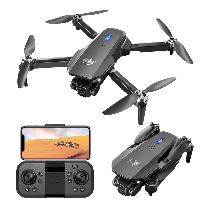 New E88 Plus Drone 4K WIFI GPS Professional HD Aerial Photography Remote Control Aircraft HD Dual Camera Quadcopter Toys UAV
