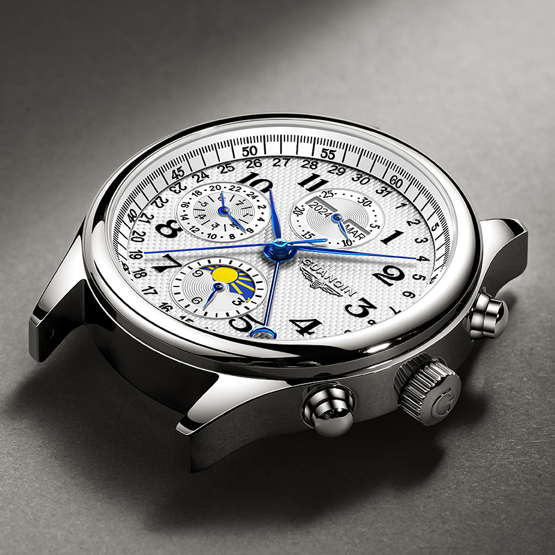 GUANQIN Men's Watches Automatic Mechanical Watches Swiss Quality Business Fashionable Multi-functional Waterproof Wristwatches