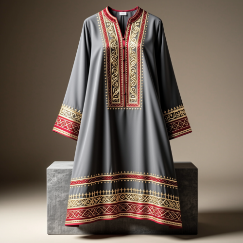Magnetic Elegance: Premium Gray Abaya with Exquisite Embellishments