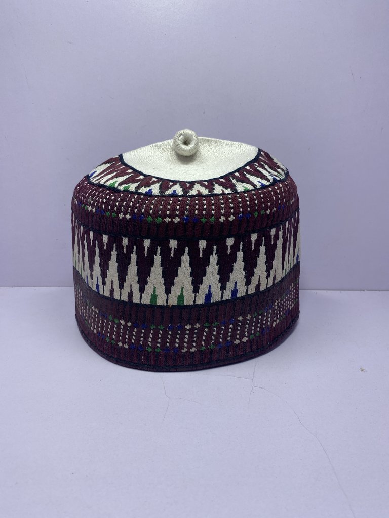 Dark Brown – Hausa/Fulani Cap, Kufi, Handwoven Cap, Zawa