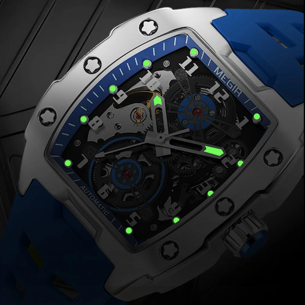 MEGIR 8602 Automatic Mechanical Watch Men's Fashion Leisure Sports Waterproof Automatic Watch Watches for Men Relogios Masculino