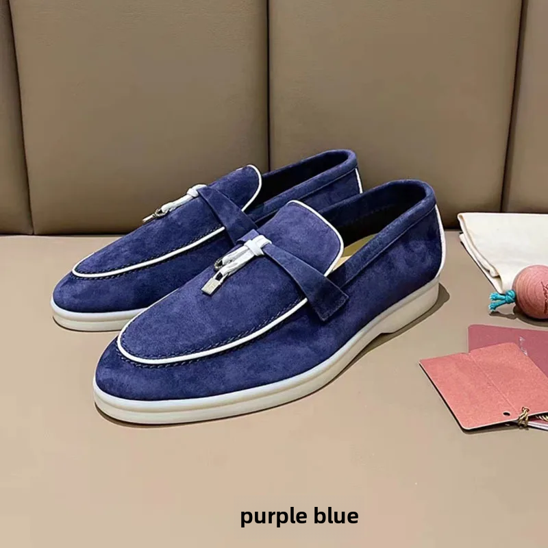 Soft Sole Piped Edge Leather Flats Women's Shoes Summer Style Sheepskin Insole Comfortable Fashionable Footwear