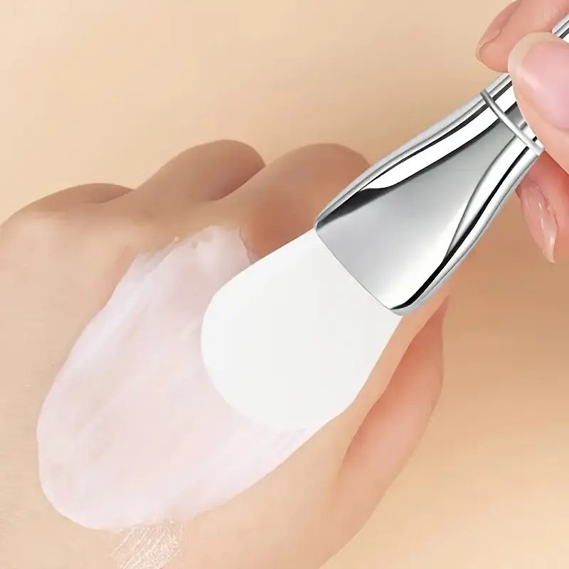 1/4 PCS Silicone Facial Mask Brush Soft Head with Scraper Integrated Dual-use Mud Film Brush DIY Film Adjusting Beauty Tools