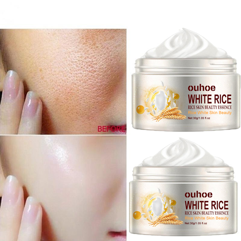 White Rice Whitening Face Cream Anti Aging Fades Fine Lines