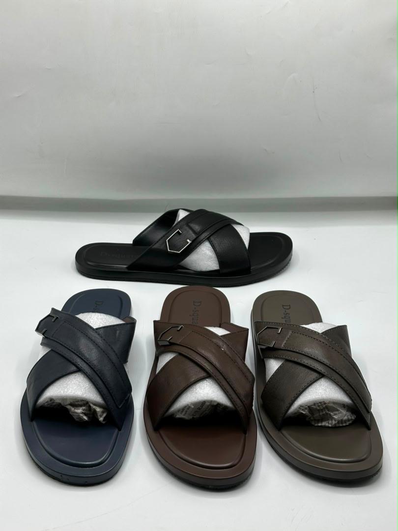Men's Premium Leather Flip-Flops - D-square