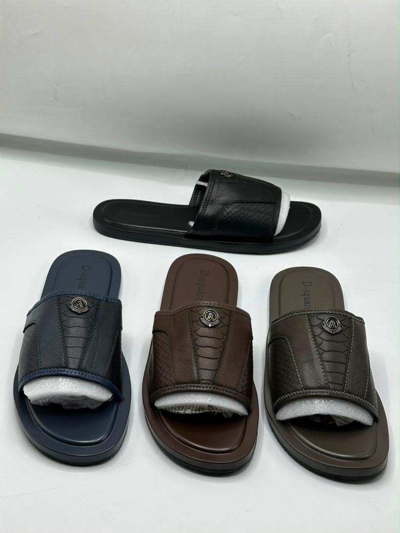 Men's Premium Leather Flip-Flops - D-square