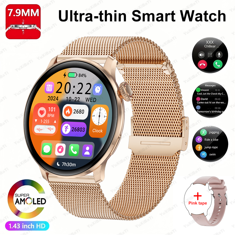 2025New GPS NFC Bluetooth Call Smartwatch Women Watch 5 mini Sports Track Heart Rate Oximetry Monitoring Health Smartwatch Woman