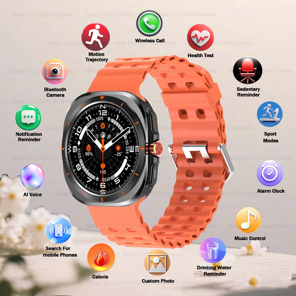 New Business Plus Smartwatch Women 1.52 HD Bluetooth Call Health Gift For Man Wireless Charging Watch Smart Global Version 2025
