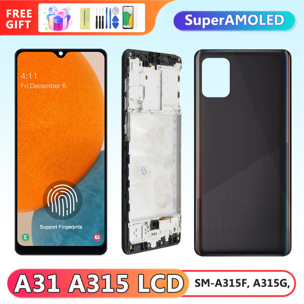 Super AMOLED A31 Display with Frame, for Samsung Galaxy A31 A315 A315F ...