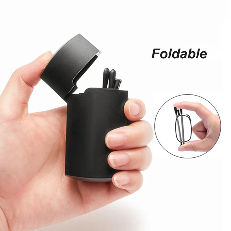 Portable Foldable Anti Blue Light Reading Glasses Men Women Oval Frame Ultralight HD Presbyopic Eyeglasses Unisex Eyewear