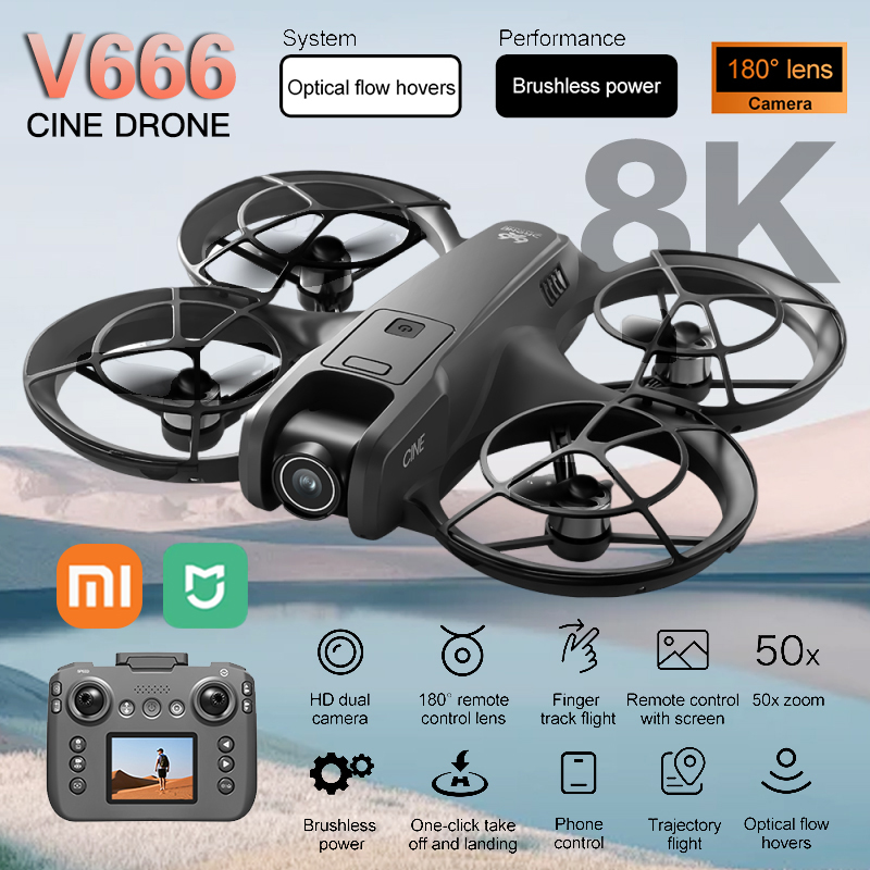 Xiaomi Mijia V666 Mini 5G Drone WiFi Professional Aerial 8k Dual Camera Intelligent obstacle avoidance Brushless Quadcopter Toy