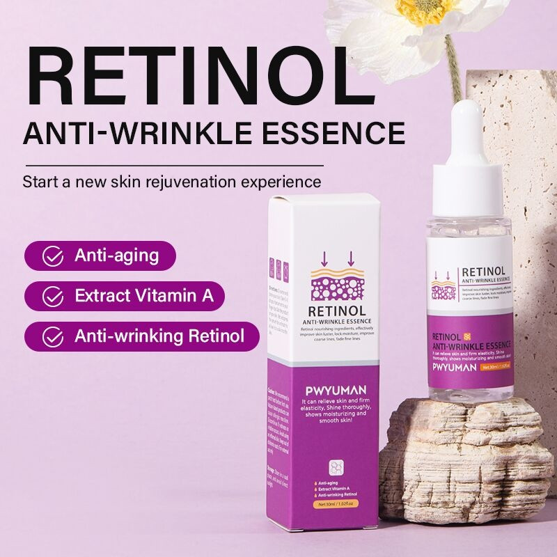 Retinol Wrinkle Remover Face Serum Anti-Aging Lifting Firming Fades Fine Lines Repair Essence Moisturizing Brightening Skin Care