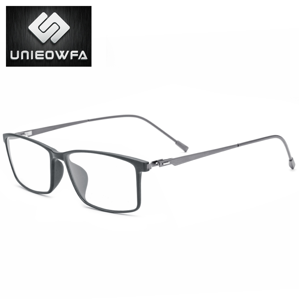 UNIEOWFA Optical Prescription Glasses Men Korean Hyperopia Myopia Glasses TR90 Anti Blue Light Photochromic Glasses Progressive