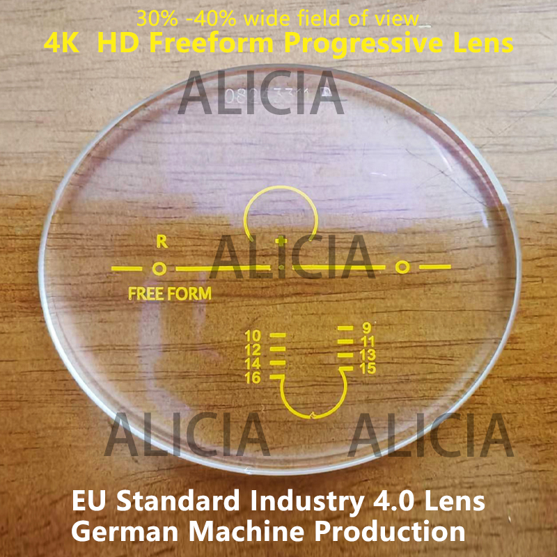 ALICIA 1.56 1.61 1.67 1.74Anti-scratch Anti-blue Photochromic Widest Field of View Progressive Multi-focal Lens 4.0  1 Pair