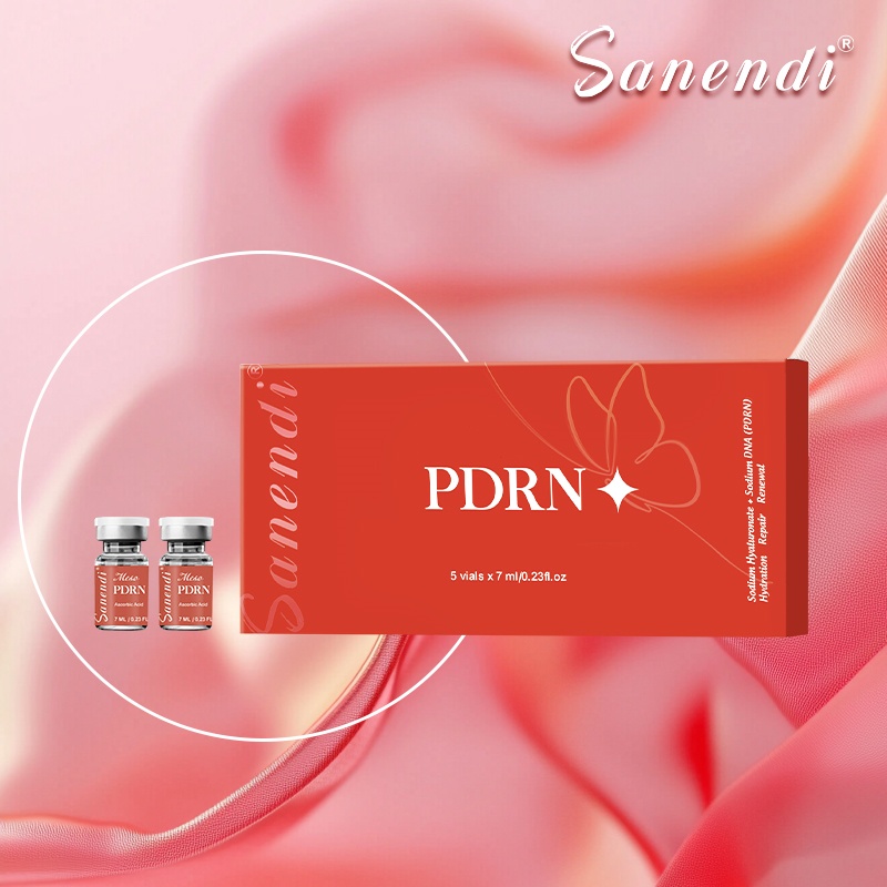 Sanendi PDRN Salmon DNA Serum for Facial Dr.Pen Hydro Glow Vitamin C Skin Booster Brighten Korean Skincare Hydration 7ml*5