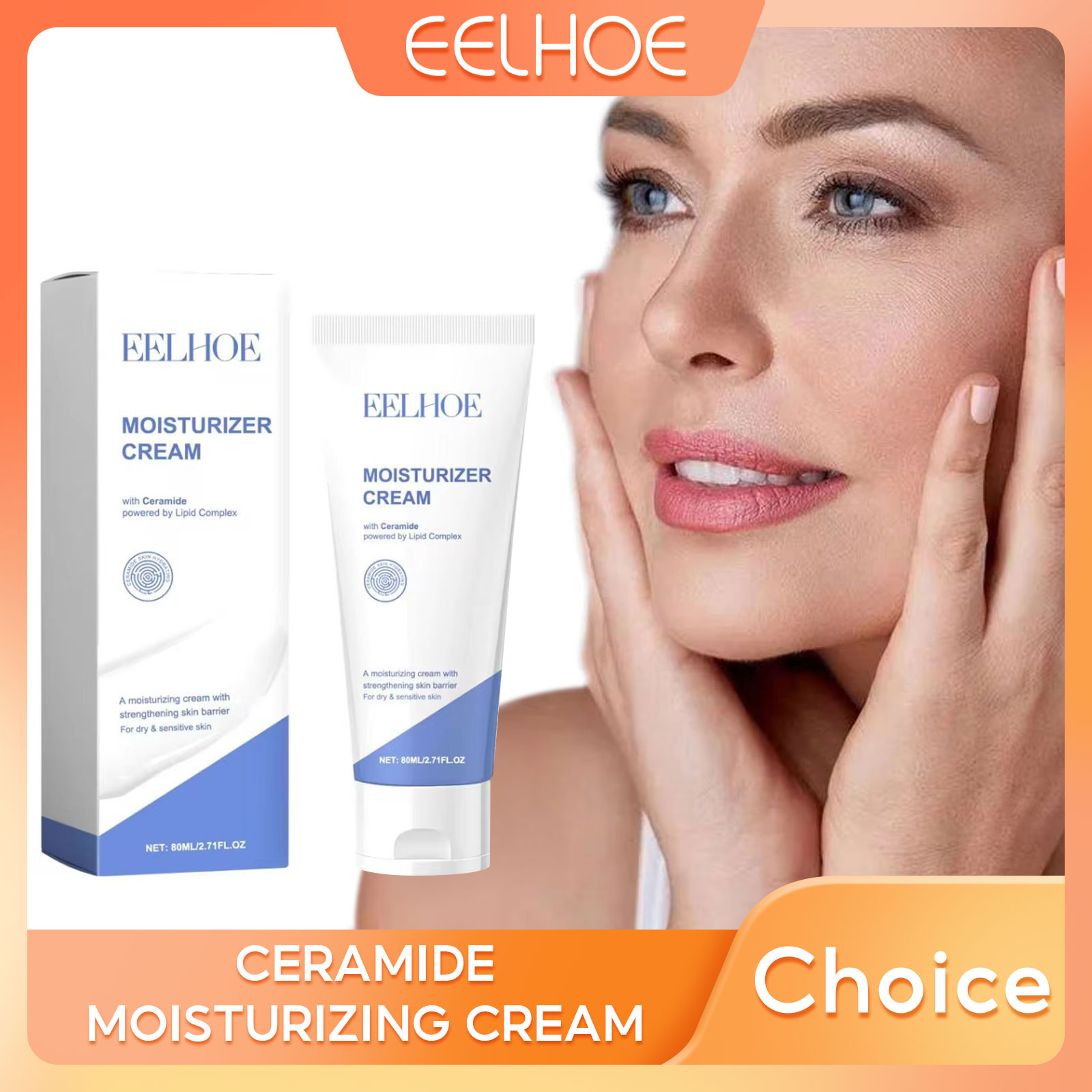 Ceramide Face Cream Moisturizing Hyaluronic Acid Repair Face Damaged Nourish Smooth Facial Cream Beauty Health Skin Care Product