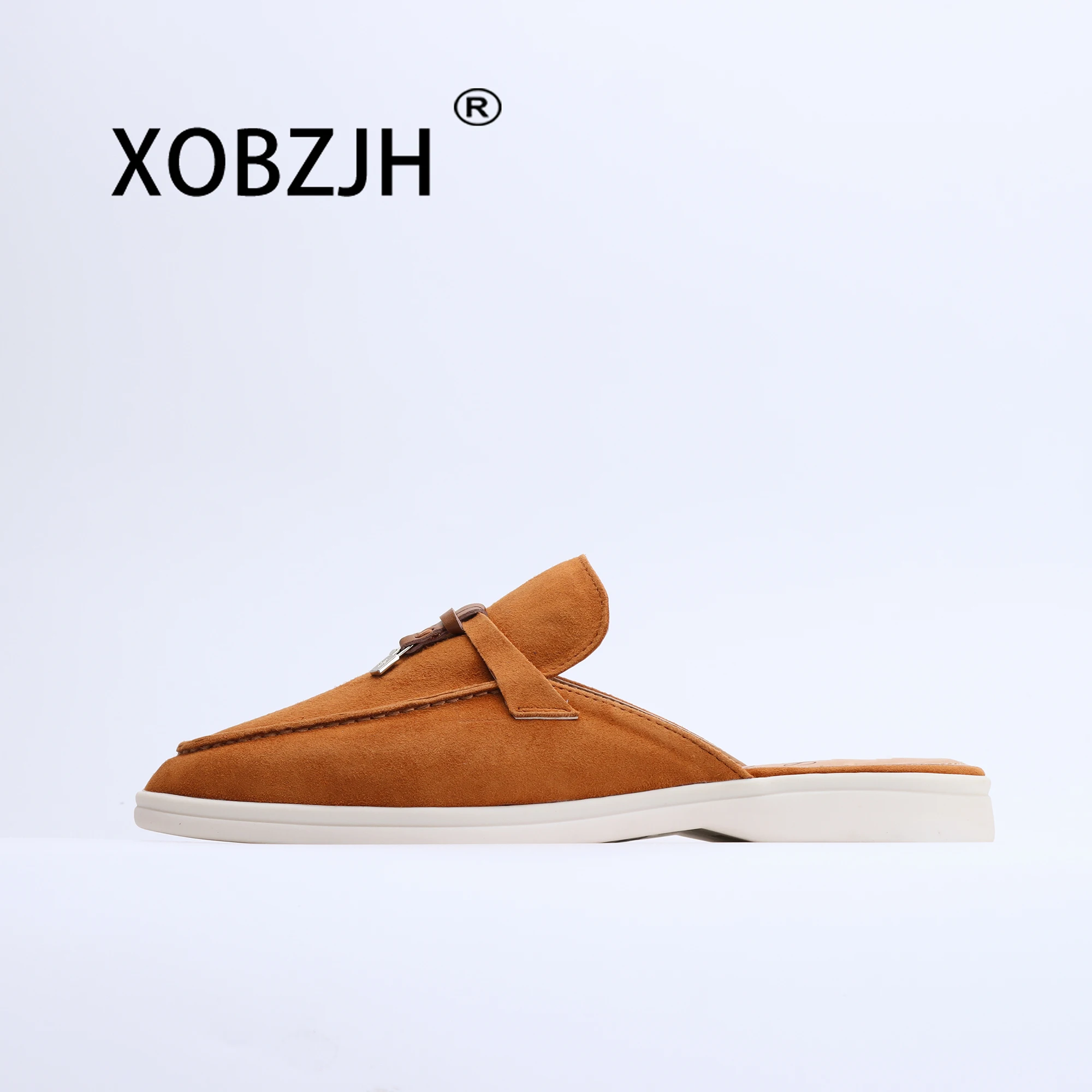 No Logo-Luxury Designer Tassel Suede Leather Loafers for Women 2025 Slip On Slippers Flat Shoes Work Walking Shoes High Quality