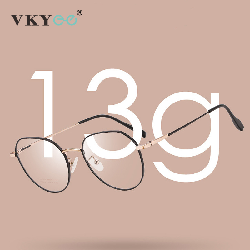 VICKY New Retro Geometric Ellipse Simple Design Women's Anti-Blue Light Reading Glasses Customizable Prescription AC016