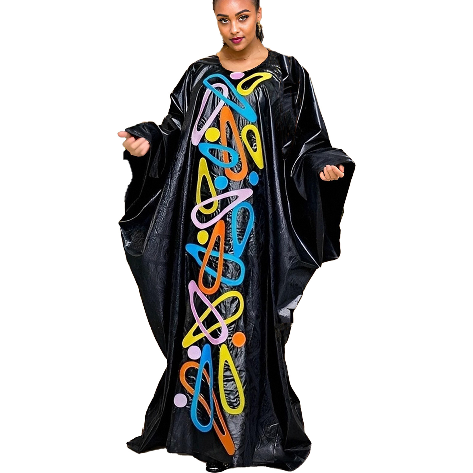 African Attire For Women Abaya Embroidery Plus Size Elegant Party Church Dress