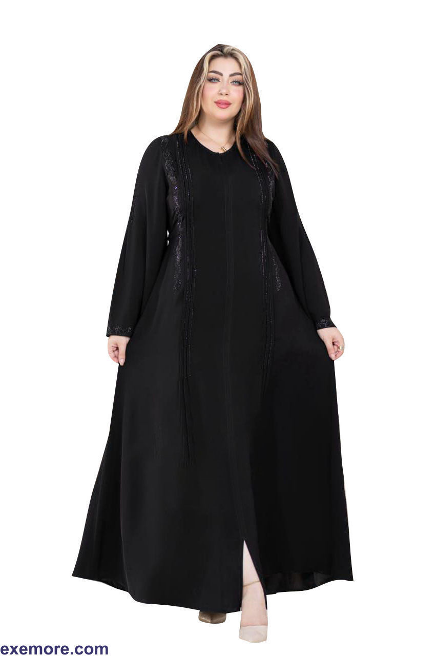 Simple silk abaya