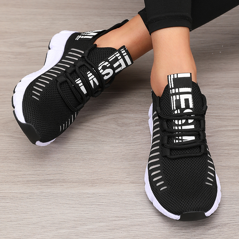 Women's Platform Sports Shoes with Fashionable Trendy Design Breathable Comfortable Shoes Outdoor Hiking  Walking Casual Shoes