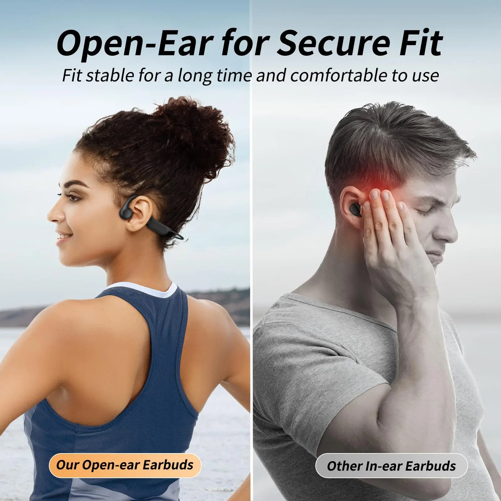 Xiaomi Mijia Ear Hook Bone Conduction Sports Headphone Wireless Earphone Bluetooth 5.4 Headset Hands-free with Mic for Running