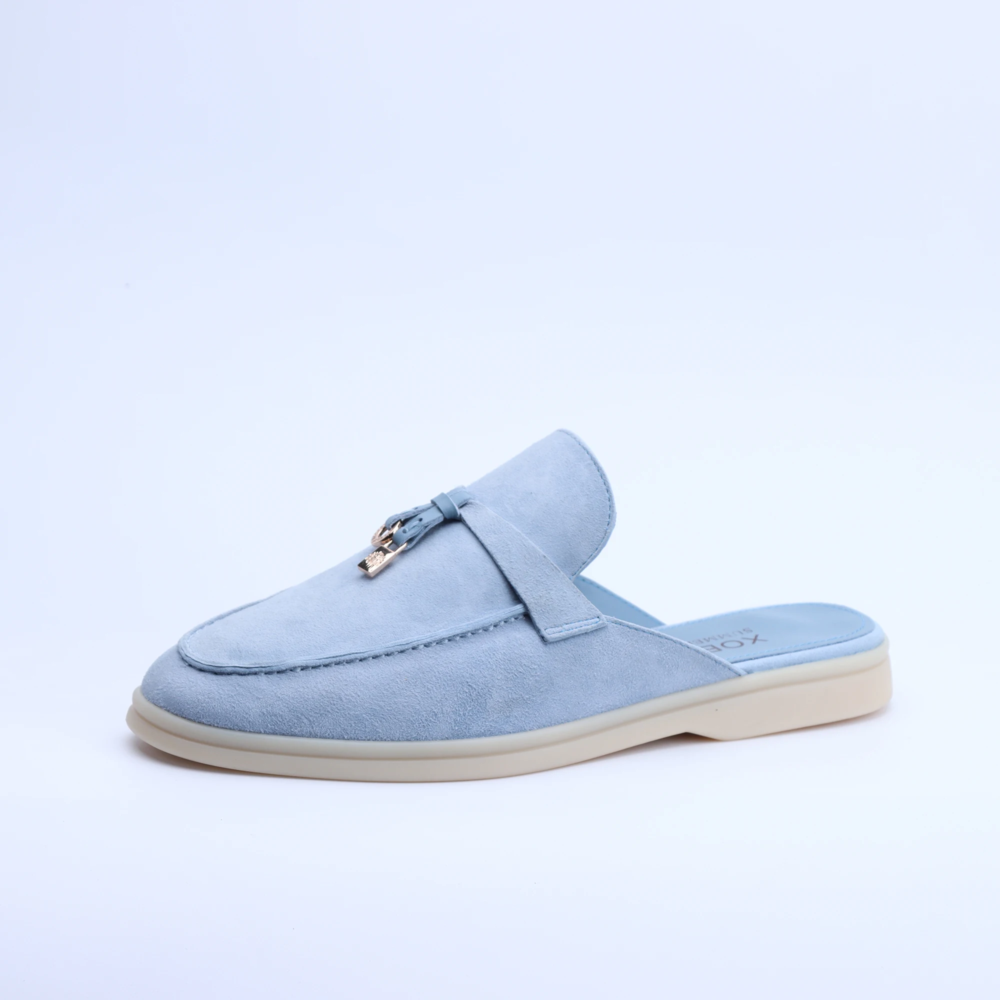 No Logo-Luxury Designer Tassel Suede Leather Loafers for Women 2025 Slip On Slippers Flat Shoes Work Walking Shoes High Quality