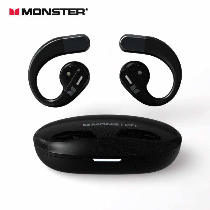 Monster AuraFit X02 Open Ear Bluetooth 5.4 Earphones 360° Stereo Sound Air Conduction Headphones OWS Bluetooth Ear Hook Ear Buds