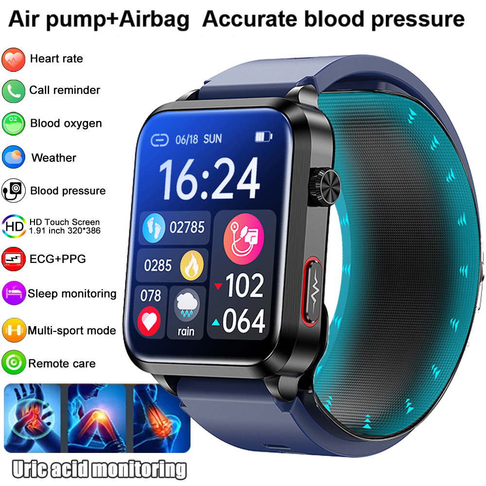 For huawei 2025 New Smart Watch air Pump ECG True Accurately Blood Pressure Airbag health watch Uric Acid Blood Lipids watch men