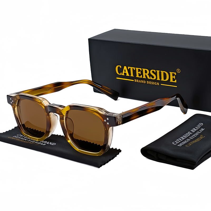CATERSIDE Fashion Men Sunglasses Small Frame Square Personalized Design Sun Glasses Women Travel Party Business Festival Gift