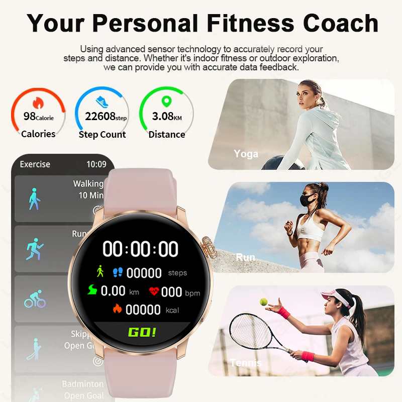 2025New GPS NFC Bluetooth Call Smartwatch Women Watch 5 mini Sports Track Heart Rate Oximetry Monitoring Health Smartwatch Woman