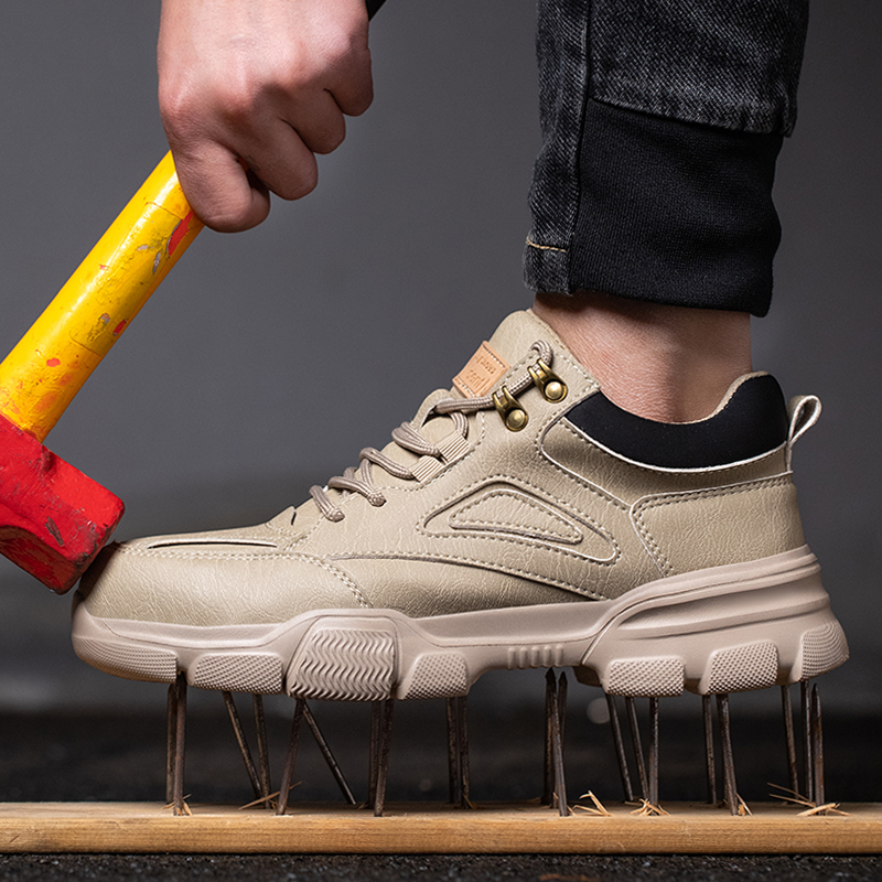 Safety Shoes Men Steel Toe Work Shoes Anti-smash Anti-puncture Indestructible Shoes Protective Boots Tactical Boots