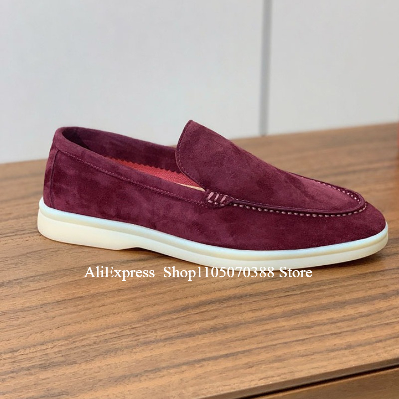 large size 35-51 highquality all Genuine leather walking men's loafers sheepskin Casual comfortable Sheep suede men's shoes