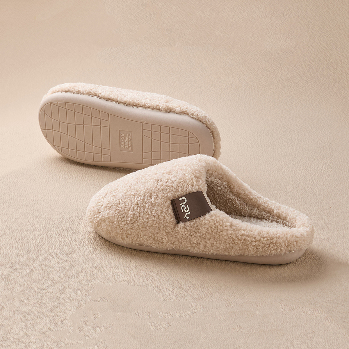 Winter Home Slippers for Women Warm Thick Sole Non Slip Indoor Slippers for Men Fluffy Bedroom Slippers for Unisex