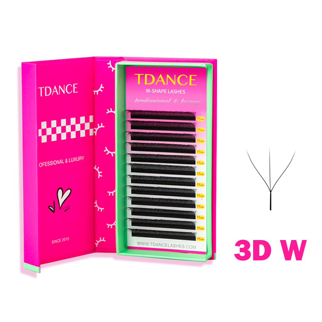 TDANCE W Shape Lash Soft Handmade 3d 4d 5d 6d 8d Premade Volume Fan C D 0.07MM Eyelashes Extension