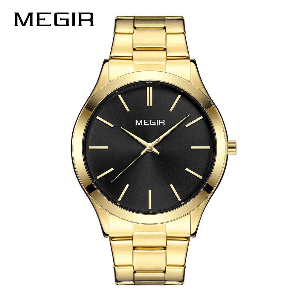 MEGIR Business Luxury Men's Watches Stainless Steel Luminous Waterproof Man Wristwatch Fashion Casual Men Quartz Watch Reloj