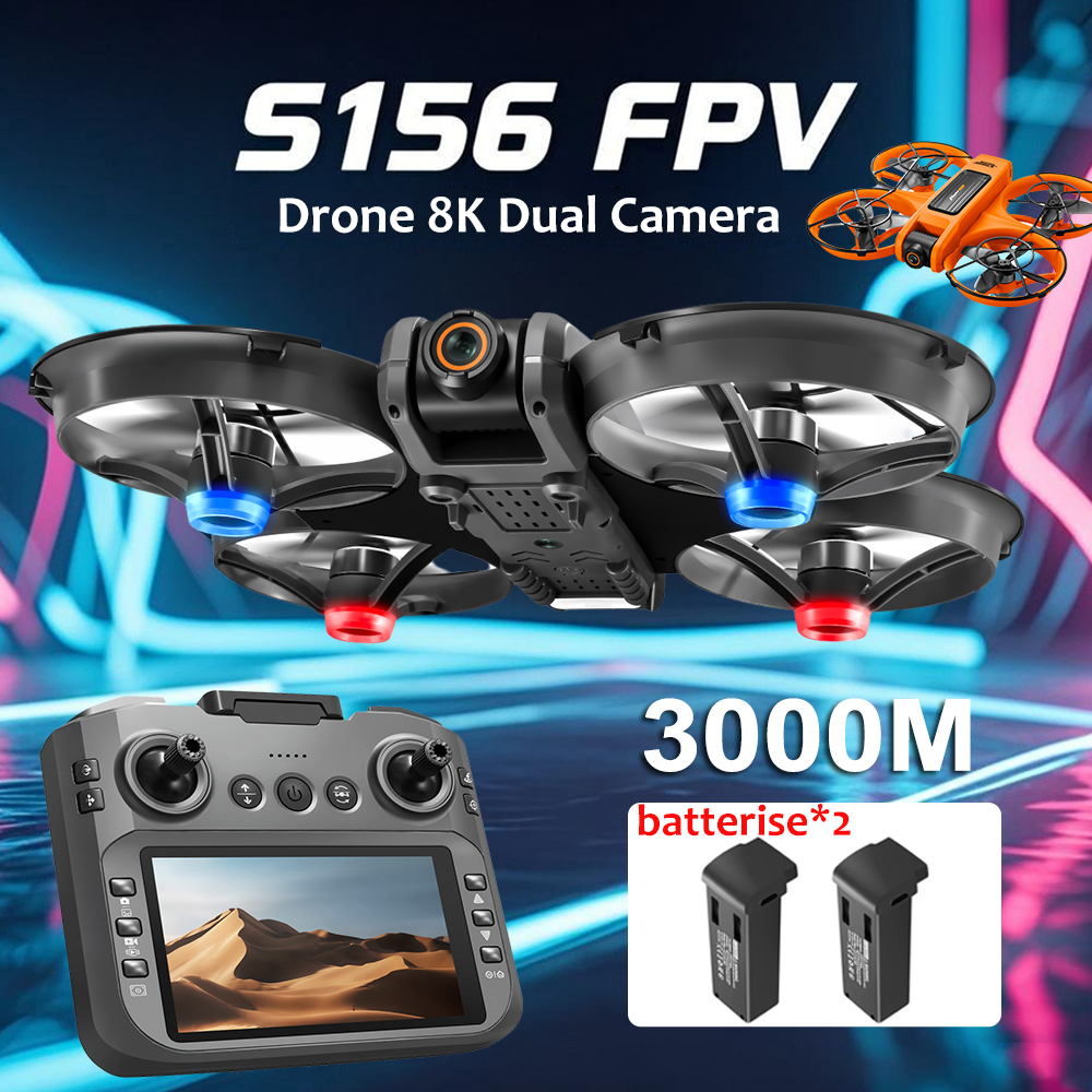 S156 Drone Professional 4K HD Dual ESC Camera FPV WiFi RC Dron Brushless Motor with Optical Flow Positioning Quadcopter Drone