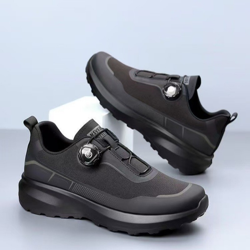 Original New Men Rotating-button Driving Sneakers Platform Casual Walking Shoes Outdoor Wear-resistant Running Sports Shoes Plus