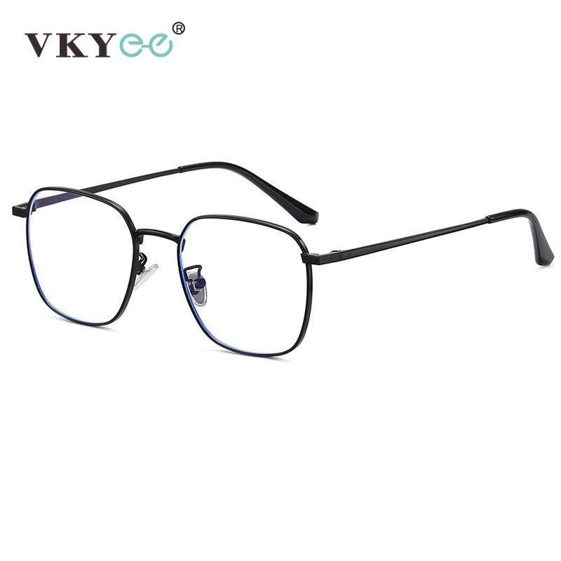 VICKY Simple Classic Geometric Frame Square Design Men's and Women's Anti-Blue Light Glasses Customizable Prescription 18322
