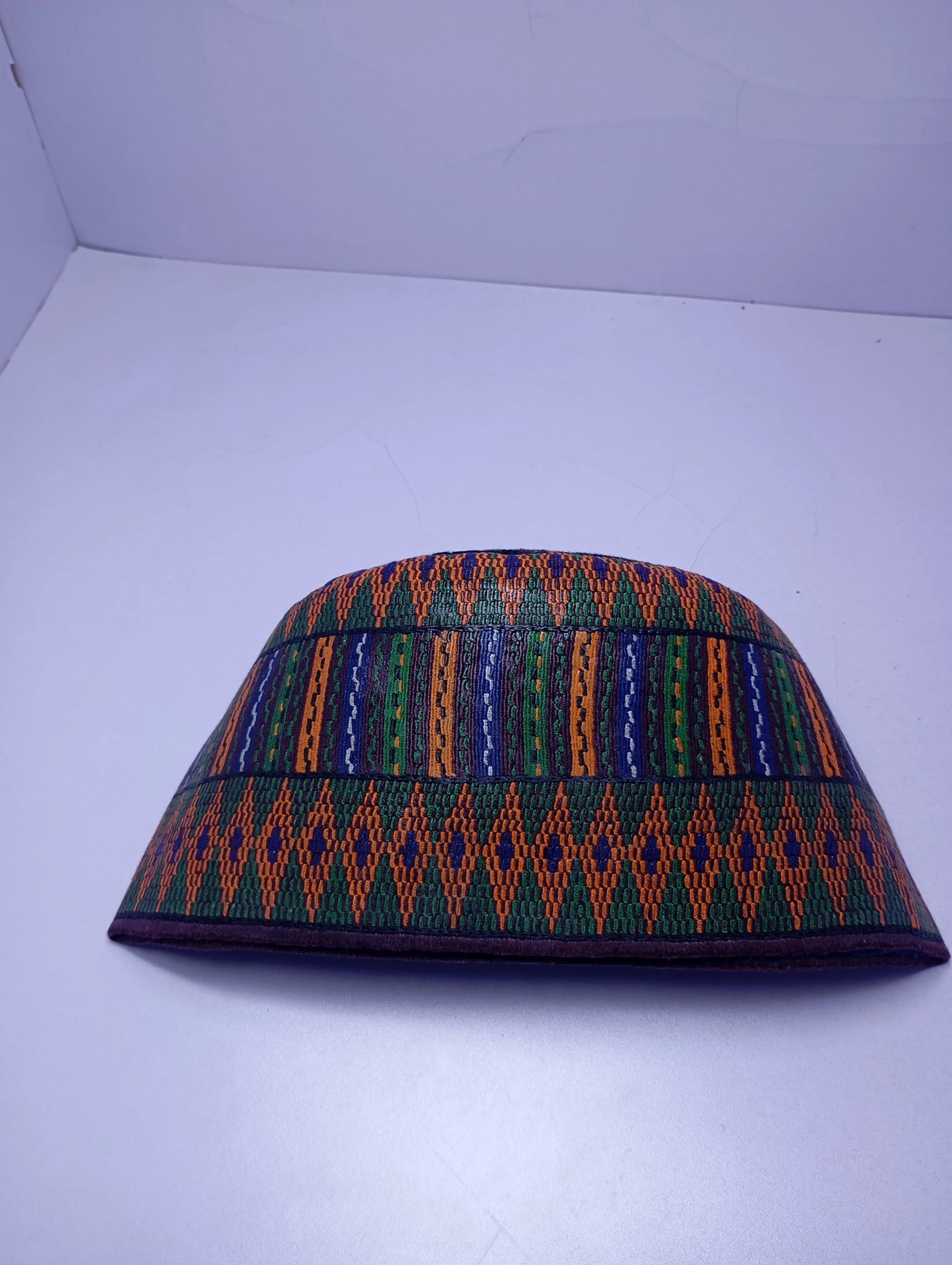 Original Handwoven Hausa Fulani Zawa Cap – Bangol Kindei Bama Style | Men’s Knitted Maiduguri Cap Sizeof 11 