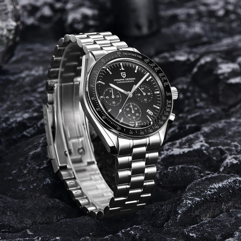 2025 New PAGANI DESIGN Mens Watches Top Brand Luxury Automatic Quartz Chronograph Waterproof Sport Stainless Steel Clock Relogio