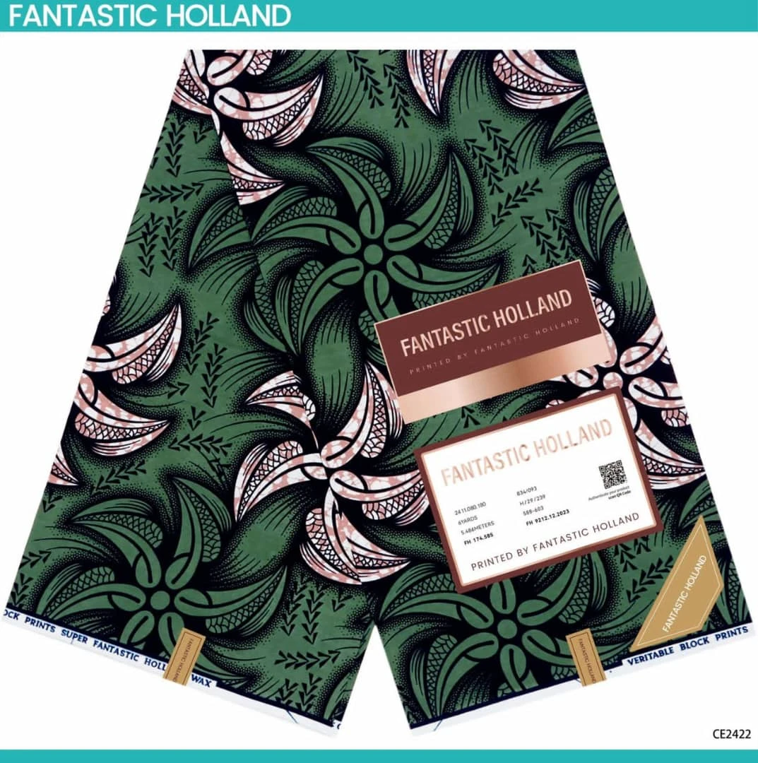 Legendary Elegance: Original Fantastic Holland Veritable Block Prints – Premium Atamfa Turmi Dashiki Fabric for Elite African Fashion