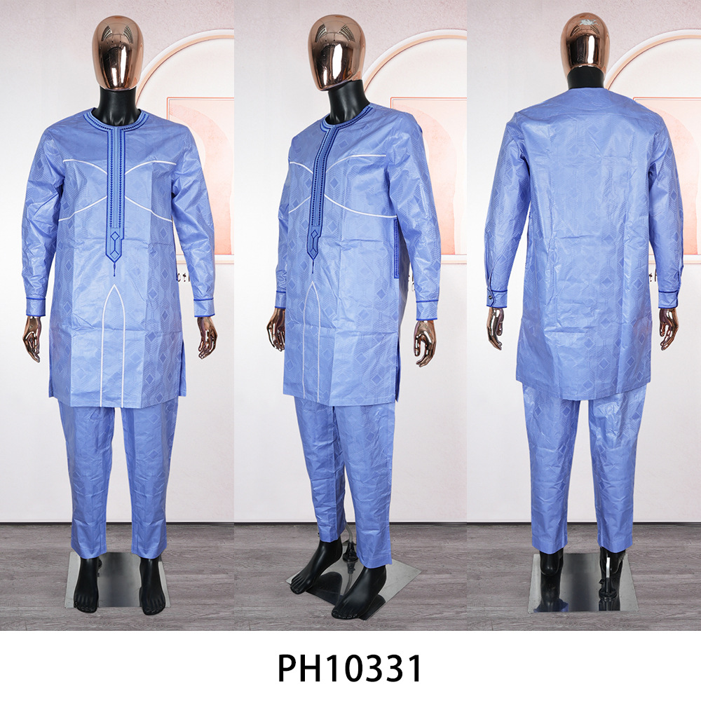 Dashiki African Clothes for Men Dashiki Tradition Outfit Robe Embroidery Red Tops Pants Suits 2025 Muslim Wedding Party Clothing