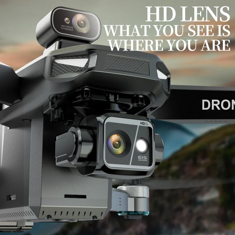 KF104 MAX2 Screen Control Drone 3-Axis Brushless Enhanced Pan Tilt+EIS Electronic Stable HD Camera Laser Obstacle Avoidance Dron