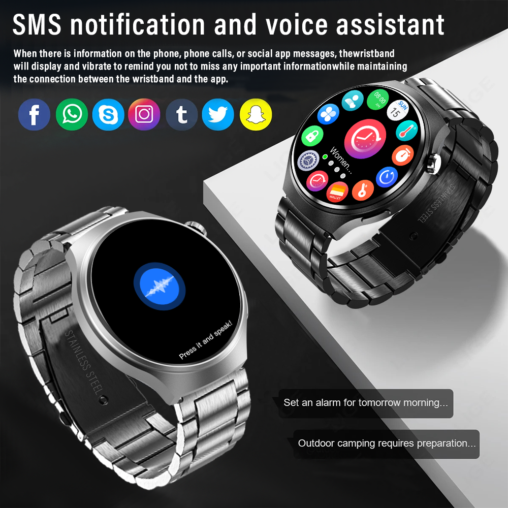 LAXASFIT New Smart Watch 1.52 HD Screen Heart Rate Bluetooth Call NFC Sports Men's Smart Watch 2025