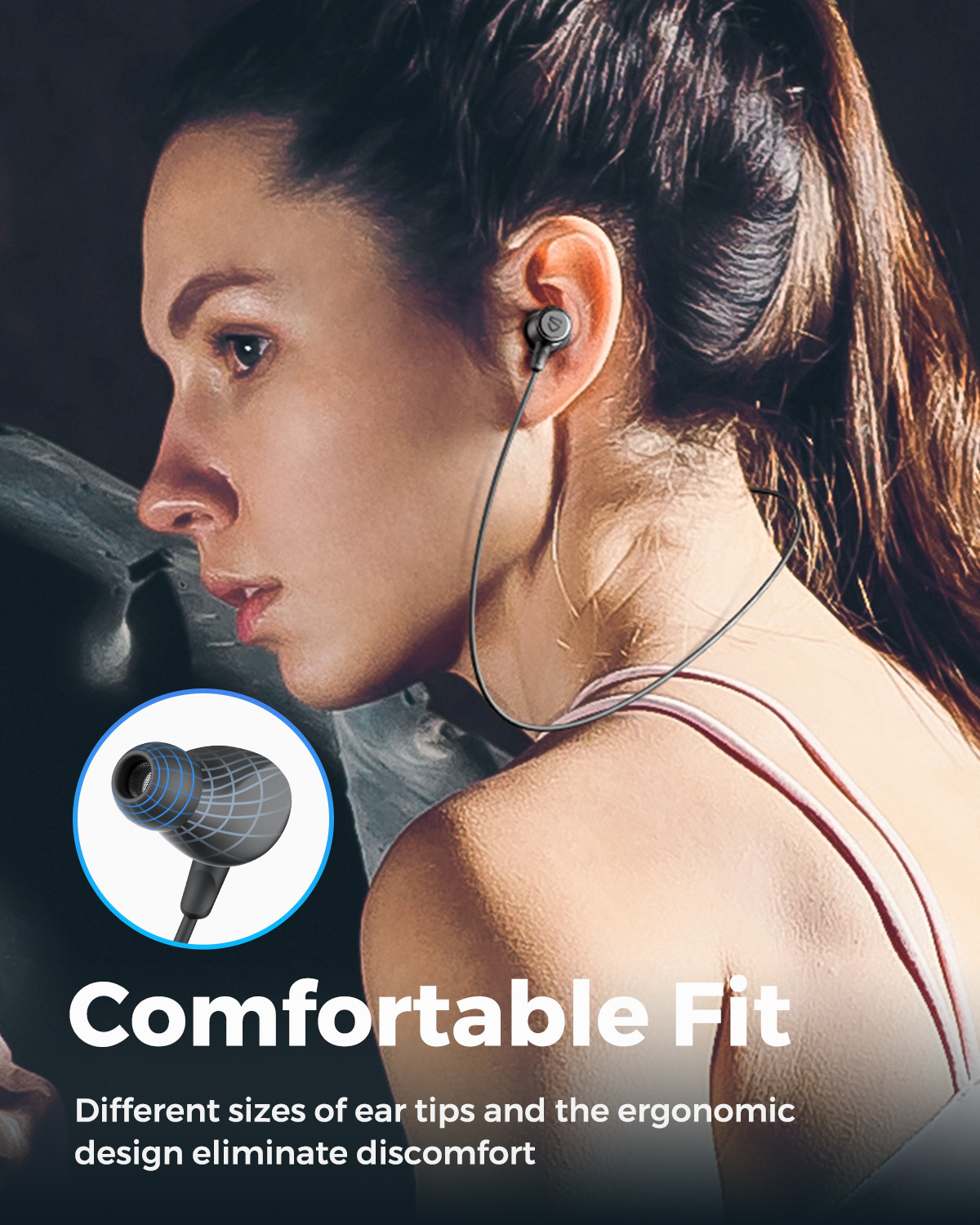 SoundPEATS Q30 HD+ Bluetooth Headphones aptX-HD in-Ear Stereo Wireless V5.2 Magnetic Earphones IPX5 Sweatproof Earbuds with Mic